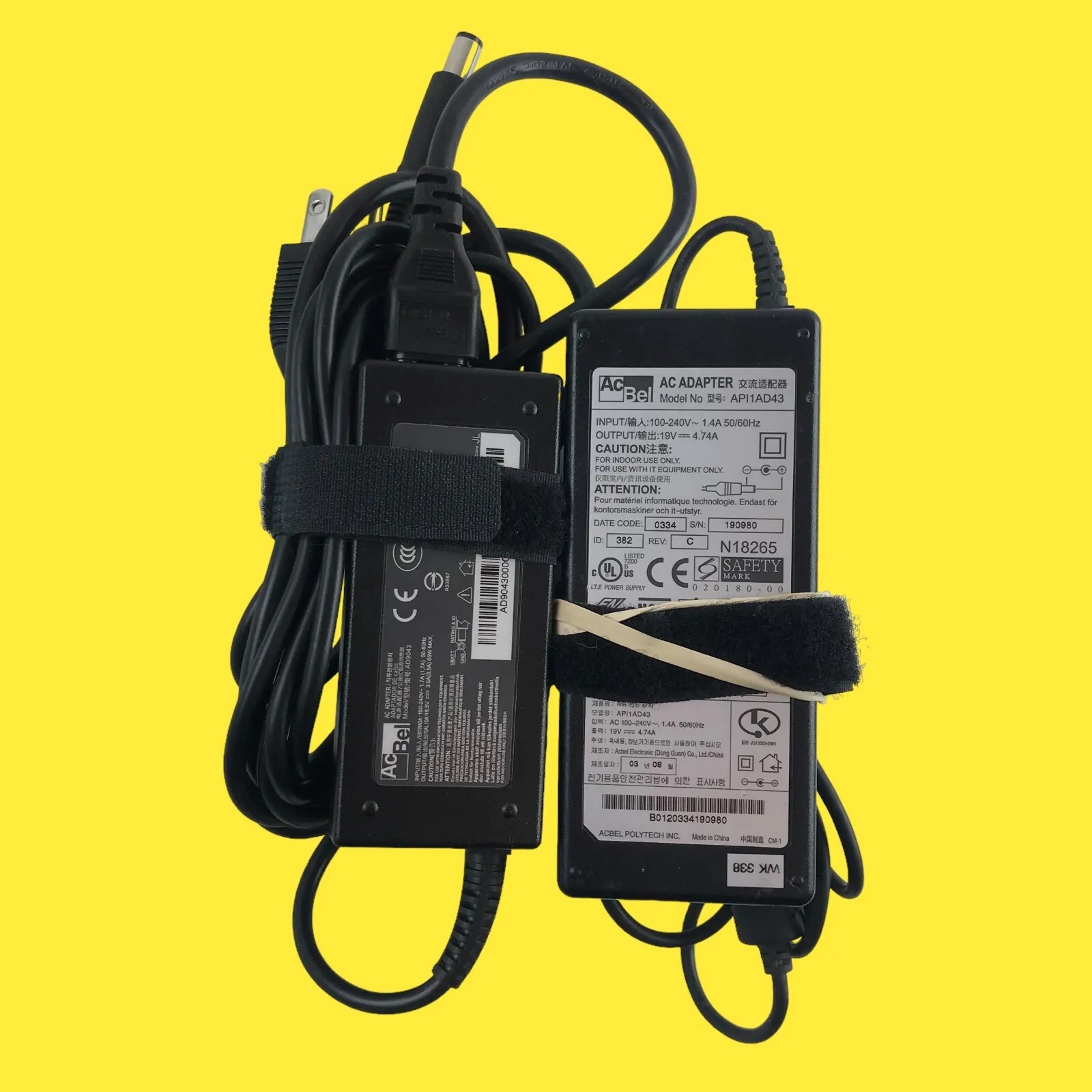 *Brand NEW* Original AcBel API1AD43 AD9043 19V 4.74V Notebook Ac Adapter Power Supply